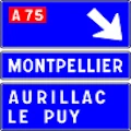 Autoroute Ahead Sign