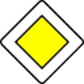 Trunk (priority) road sign