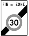 End of speed zone sign