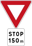 Stop Sign Ahead sign