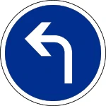 Left Turn Ahead sign