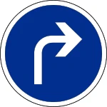 Right Turn Ahead sign