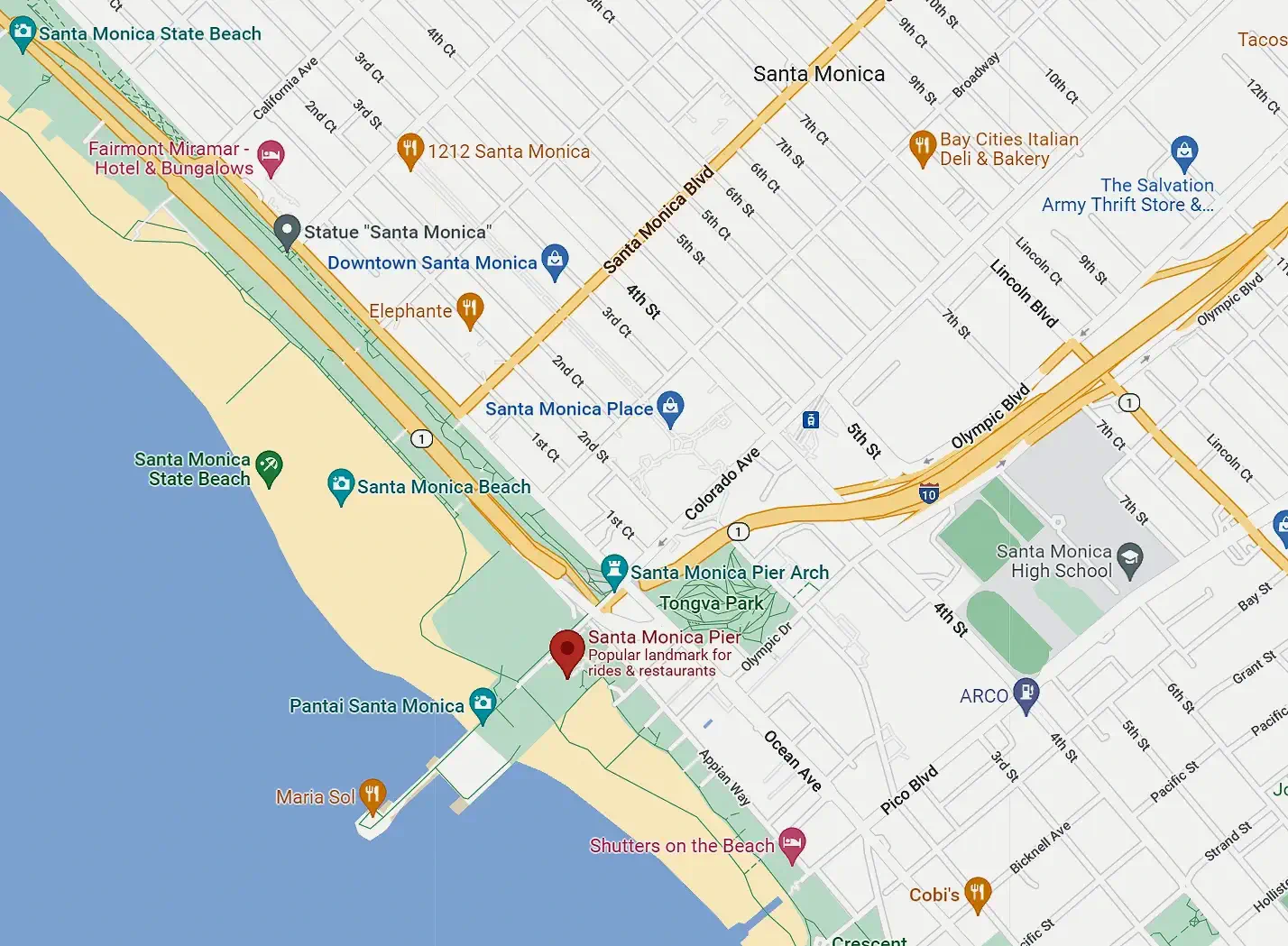 Santa Monica Pier Area Image