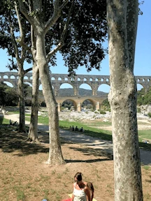 Exploring the beautiful aqueduct - Pont du Gard, France