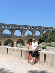 Exploring the beautiful aqueduct - Pont du Gard, France