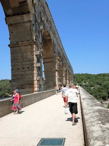 Exploring the beautiful aqueduct - Pont du Gard, France