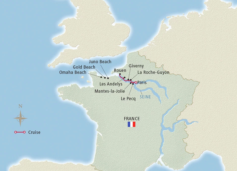 Experience the charm of Paris and the historic beauty of Normandy on a Viking River Cruise. Enjoy scenic views, rich history, and immersive culture