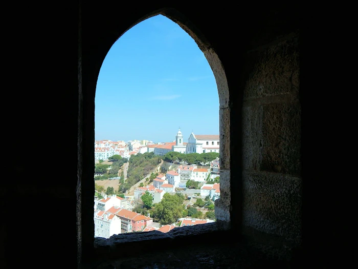 Cannon Portal view of Lisbon from Castle
