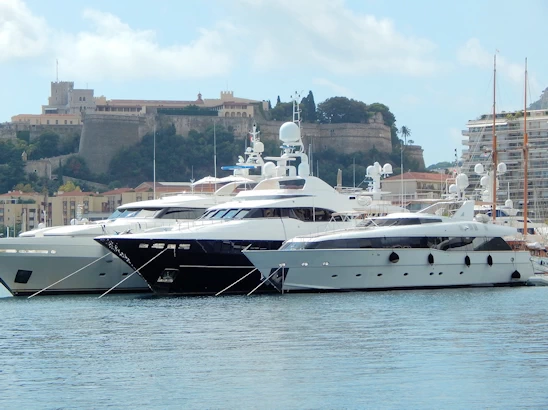 Monaco Harbor Large Yachts