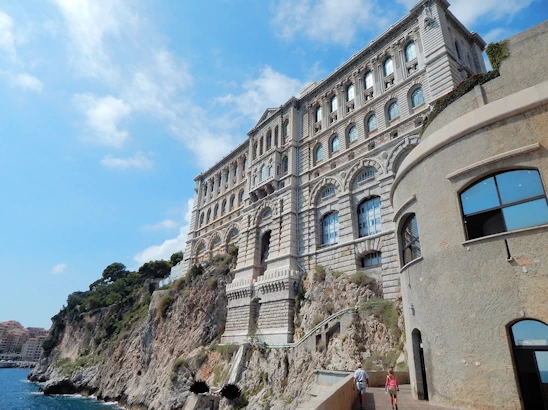 Looking up at the Musée Océanographique de Monaco