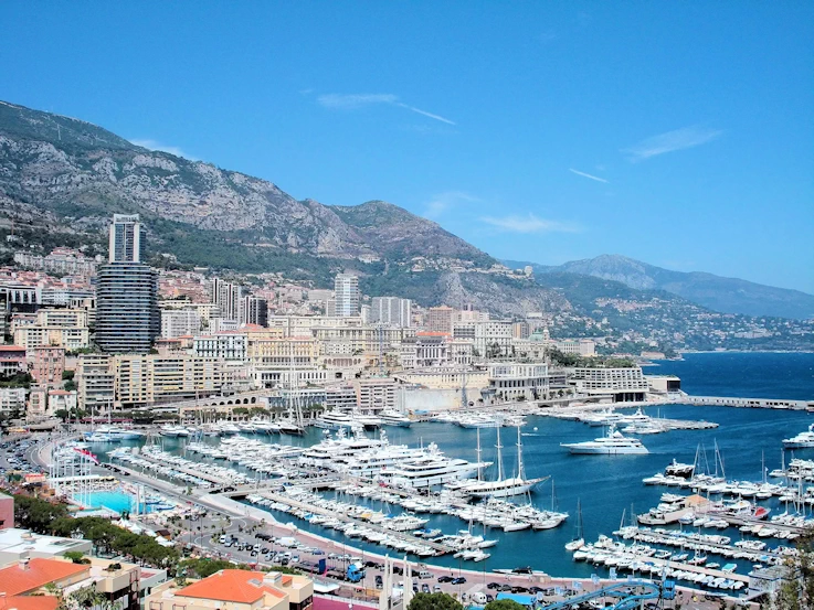 Harbor View from Hills above Monaco