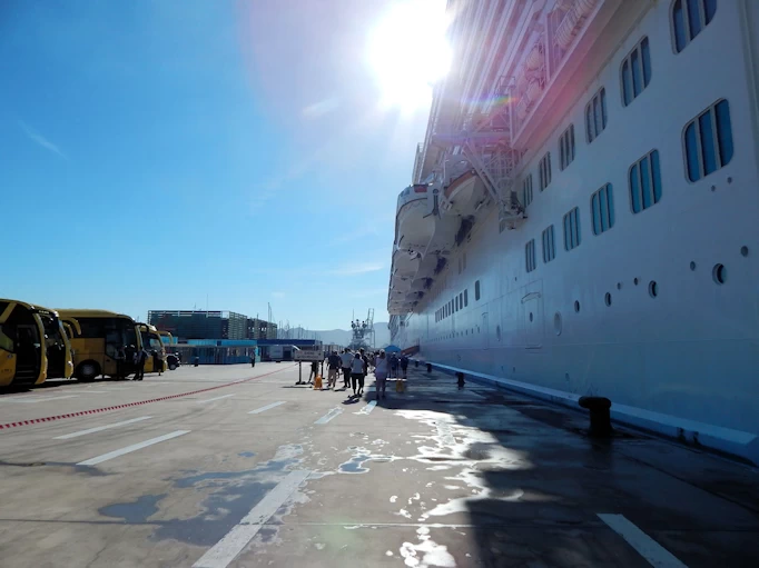 Epic at Dock in Cartagena Harbor