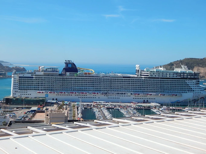 Epic at Dock in Cartagena Harbor