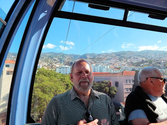 Riding the Teleferico to Monte
