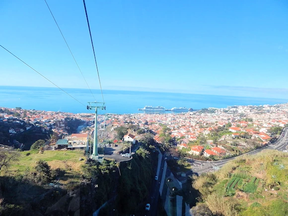 Riding the Teleferico to Monte