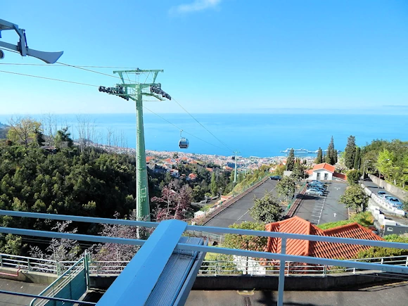 Riding the Teleferico to Monte