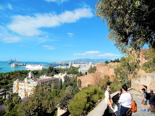 Malaga Harbor from the Gibralfaro Path