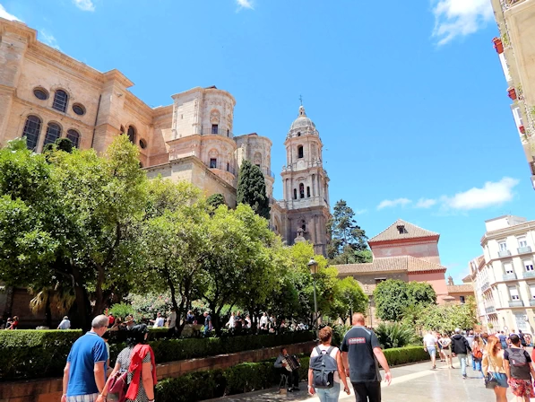 Malaga Cathedral Tower from Cister Street