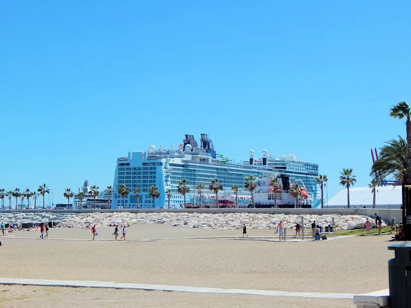 Norwegian Epic Moored in Malaga Harbor