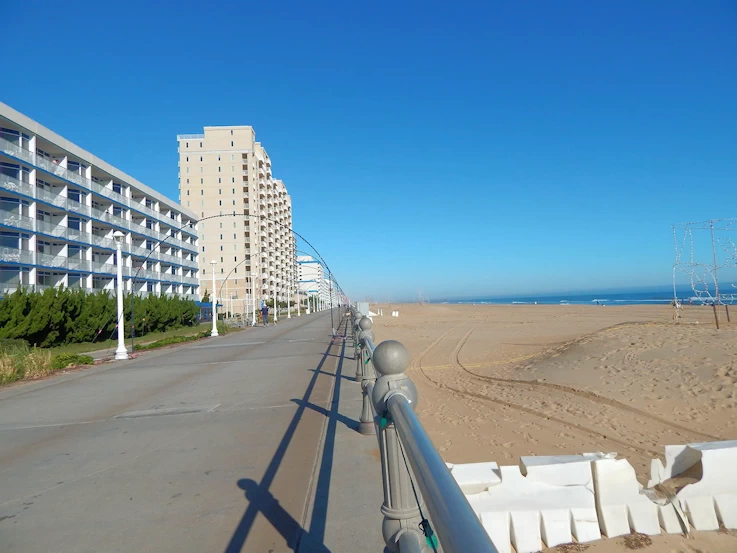 Looking north along the Virginia Beach Boardwalk