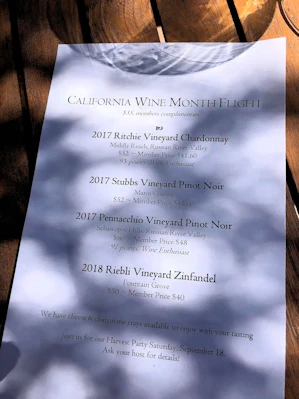 Santa Rosa: Deloach Vineyards Menu