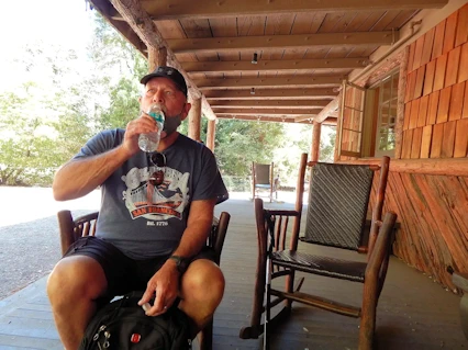 Yosemite National Park: Hydrating before Mist Trail Hike