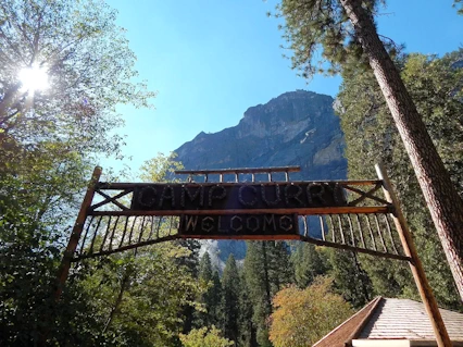 Yosemite National Park: Camp Curry Welcome Sign