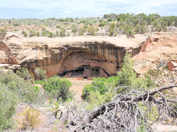 Mesa Verde National Park: Spruce Tree House from top of trail