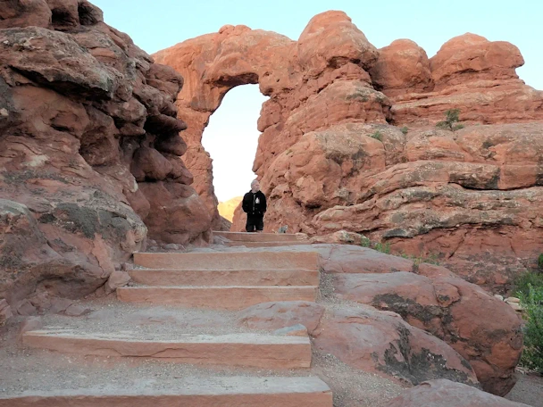 Arches National Park: Stairs to Turret Arch
