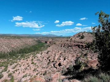 Bandelier National Monument: Looking into Frijoles Canyon from Overlook