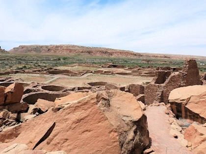 Chaco Canyon: Pueblo Bonito Ruins Rubble